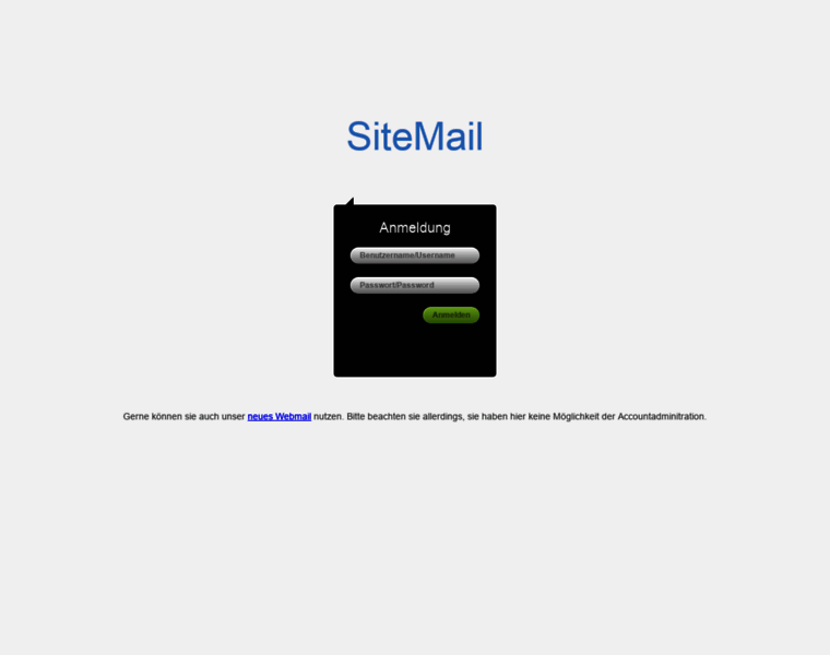 sitemail.mail3admin.de at WI. SiteMail :: Welcome to SiteMail