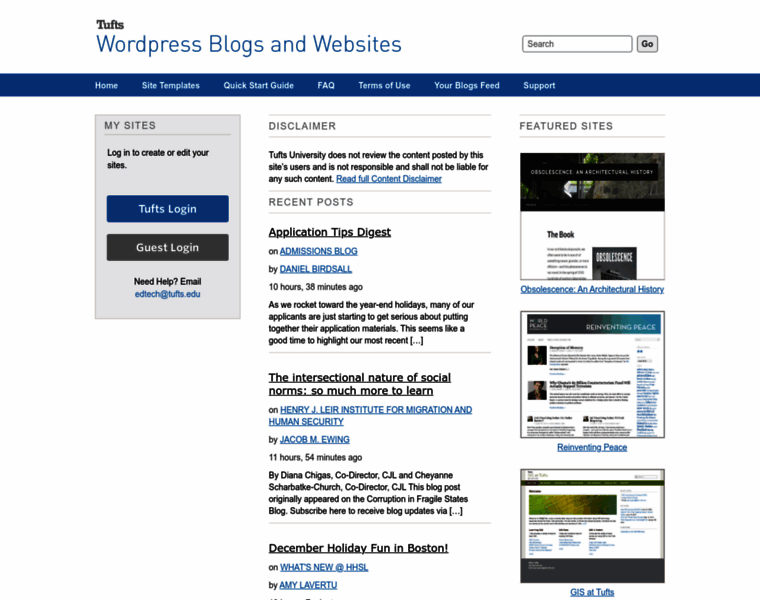 Sites.tufts.edu thumbnail