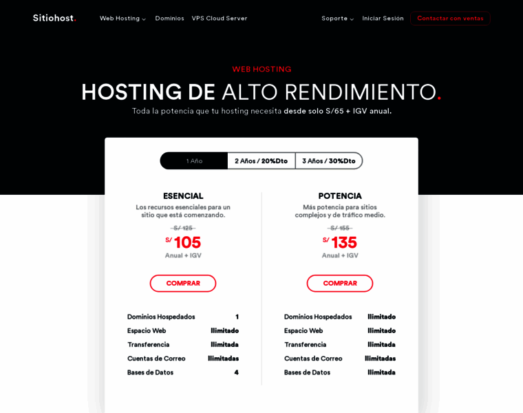 Sitiohost.pe thumbnail