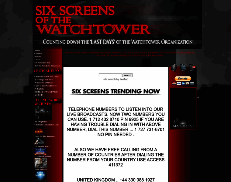 Sixscreensofthewatchtower.com thumbnail