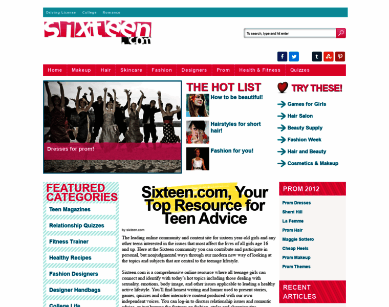 Sixteen.com thumbnail