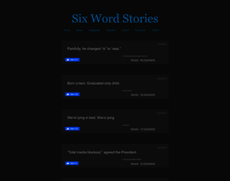 Sixwordstories.net thumbnail