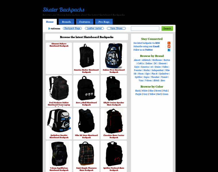 Skater-backpacks.com thumbnail