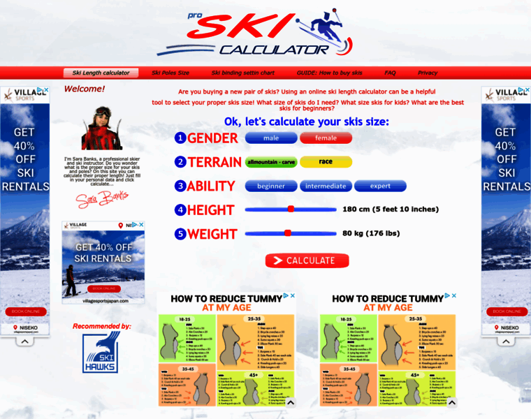 Ski-calculator.com thumbnail