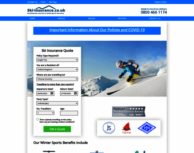 Ski-insurance.co.uk thumbnail