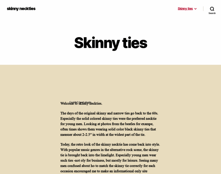 Skinny-neckties.com thumbnail