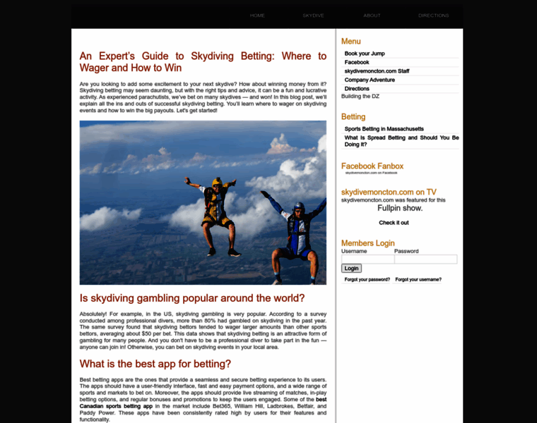 Skydivemoncton.com thumbnail