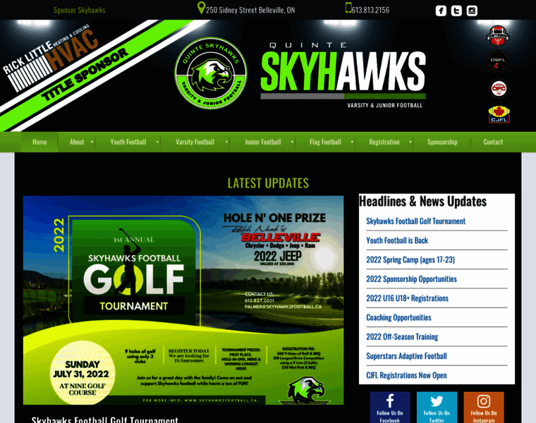 Skyhawksfootball.ca thumbnail