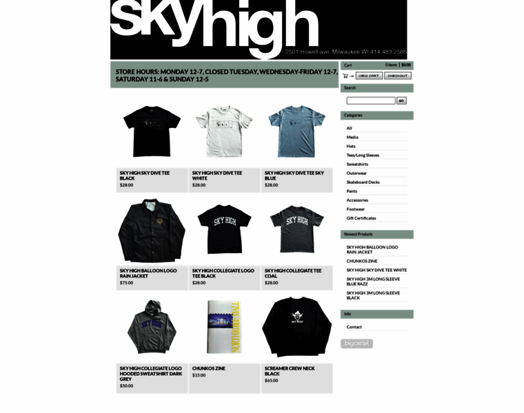 Skyhighskateboardshop.com thumbnail