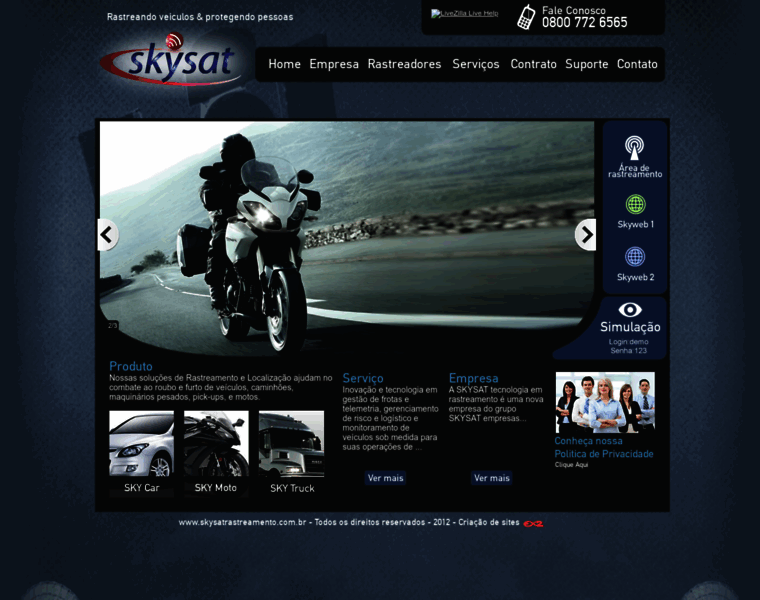 Skysatrastreamento.com.br thumbnail
