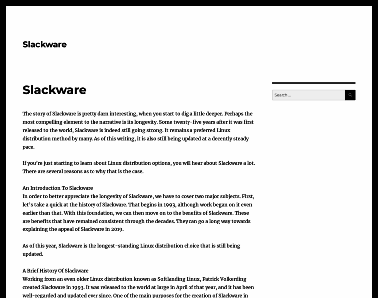 Slackware.org thumbnail