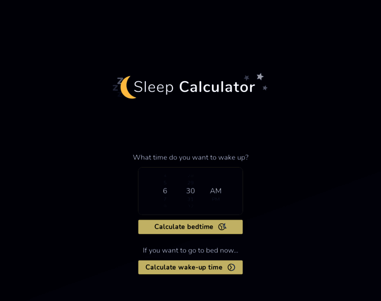 Sleepcalculator.com thumbnail
