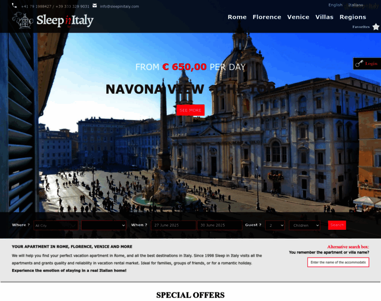 Sleepinitaly.com thumbnail