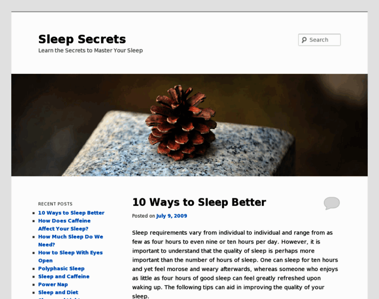 Sleepsecrets.org thumbnail