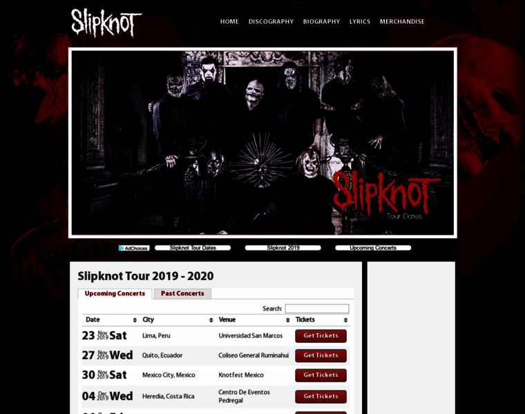 Slipknottourdates.com thumbnail