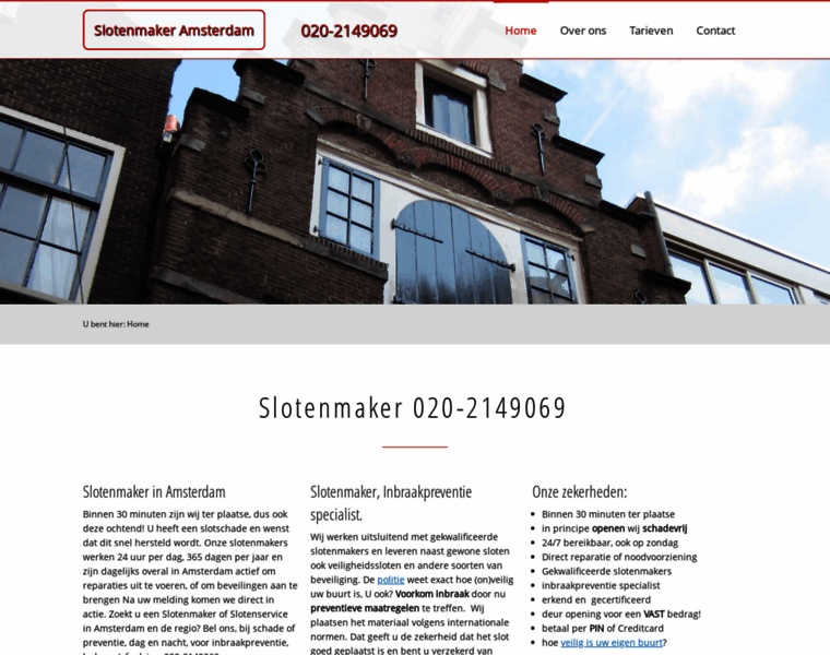 Slotenmakerteamsterdam.nl thumbnail