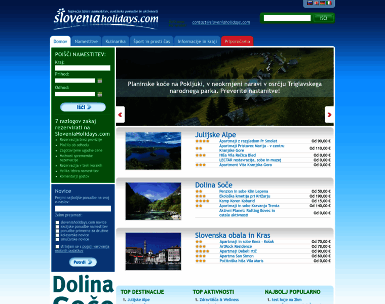 Sloveniaholidays.com thumbnail