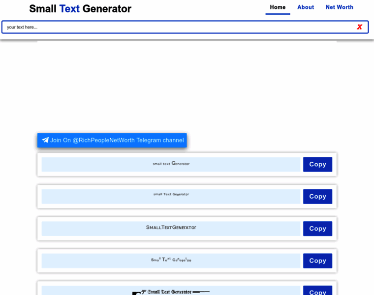 Small-text-generator.com thumbnail