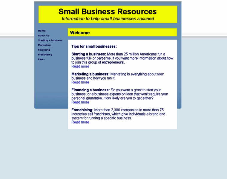 Smallbusinessresources.com thumbnail
