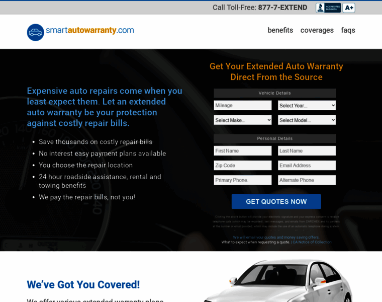 Smartautowarranty.com thumbnail