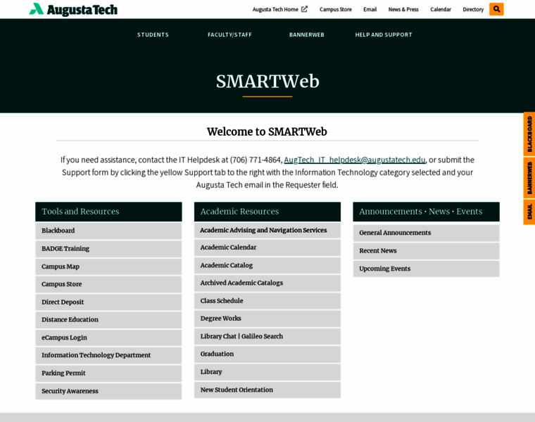 Smartweb.augustatech.edu thumbnail