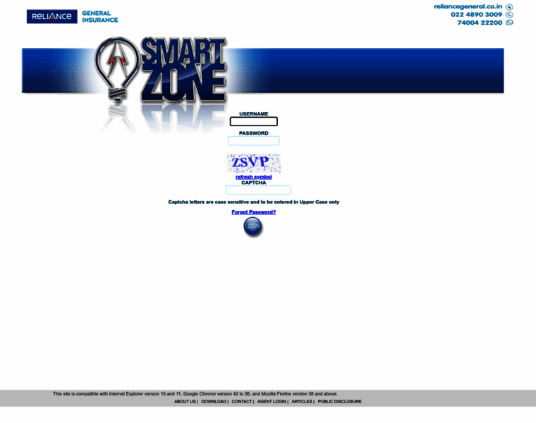 Smartzone.reliancegeneral.co.in thumbnail