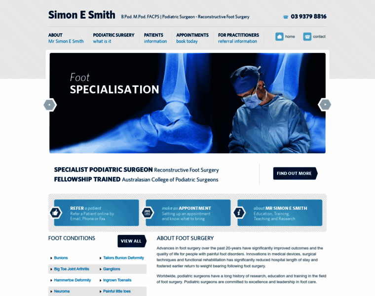 Smithfootsurgeon.com.au thumbnail