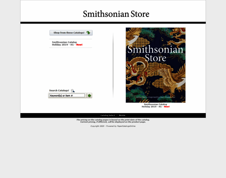 Smithsoniancatalog.org thumbnail