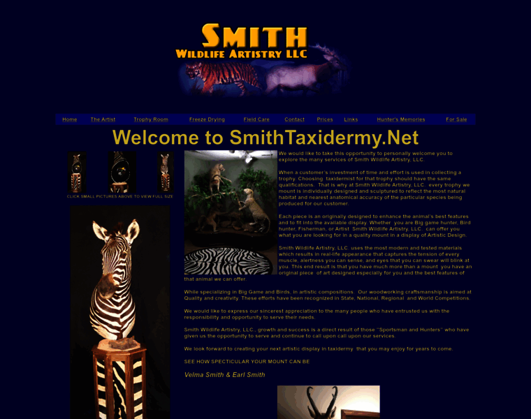 Smithtaxidermy.net thumbnail