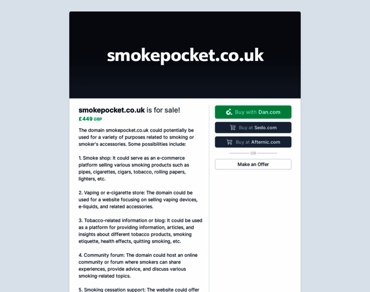 Smokepocket.co.uk thumbnail