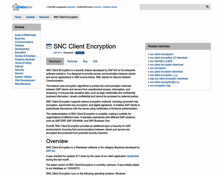 Snc-client-encryption.updatestar.com thumbnail