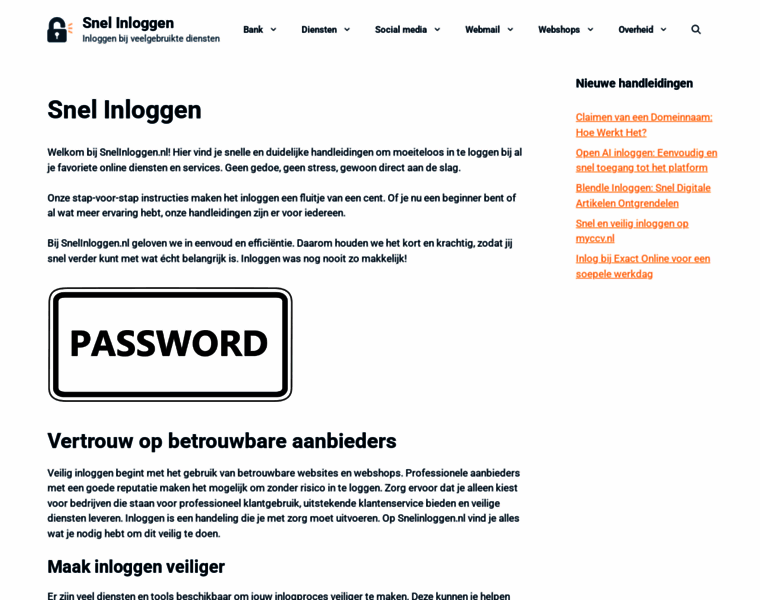 Snelinloggen.nl thumbnail