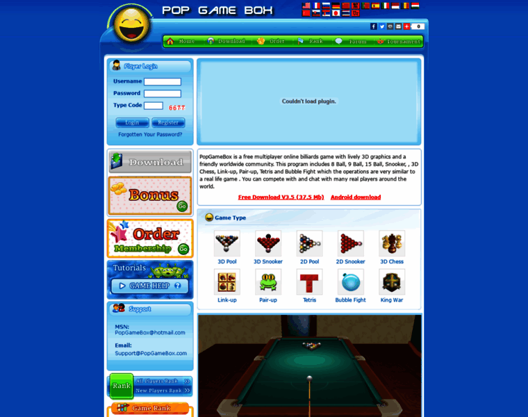 Snooker.popwebgame.com thumbnail