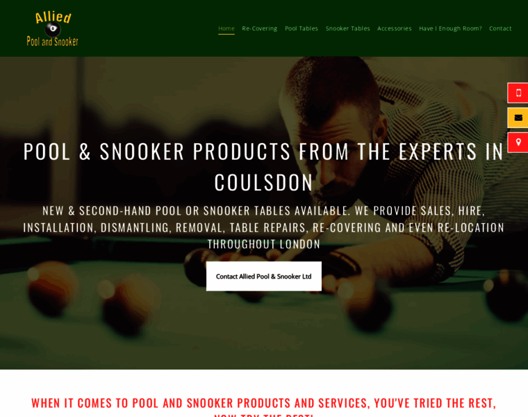 Snookerandpooltableslondon.co.uk thumbnail