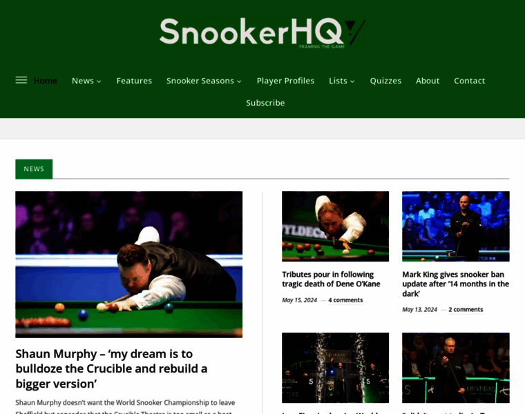 Snookerhq.com thumbnail