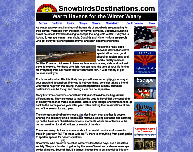 Snowbirdsdestinations.com thumbnail