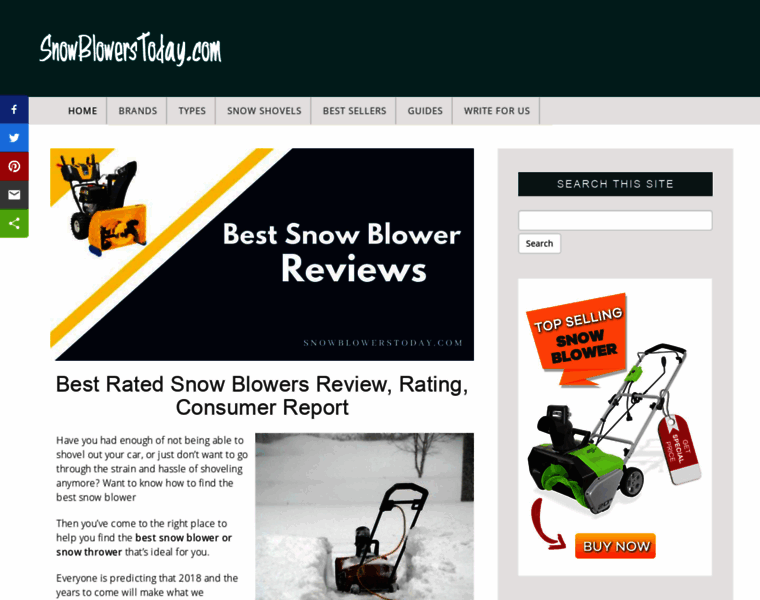 Snowblowerstoday.com thumbnail