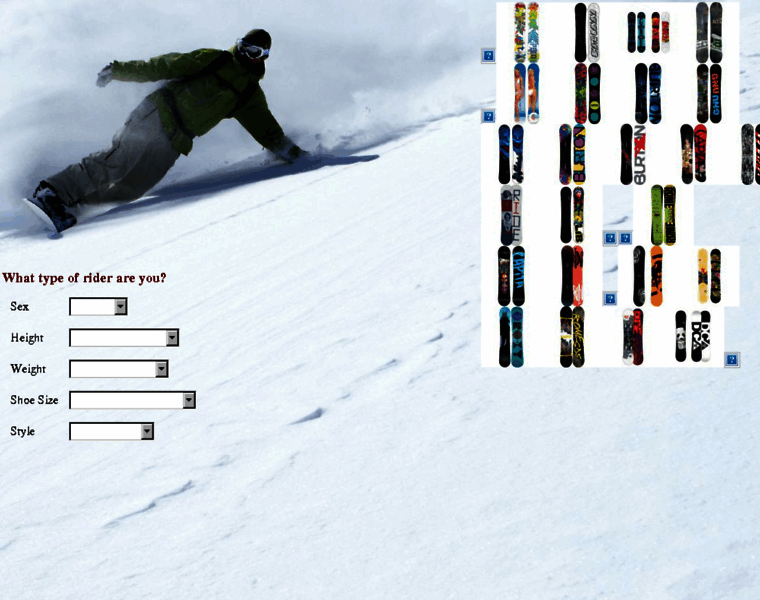 Snowboardsizechart.com thumbnail