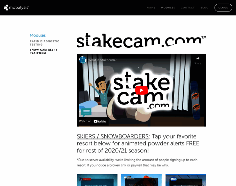 Snowcapalerts.com thumbnail