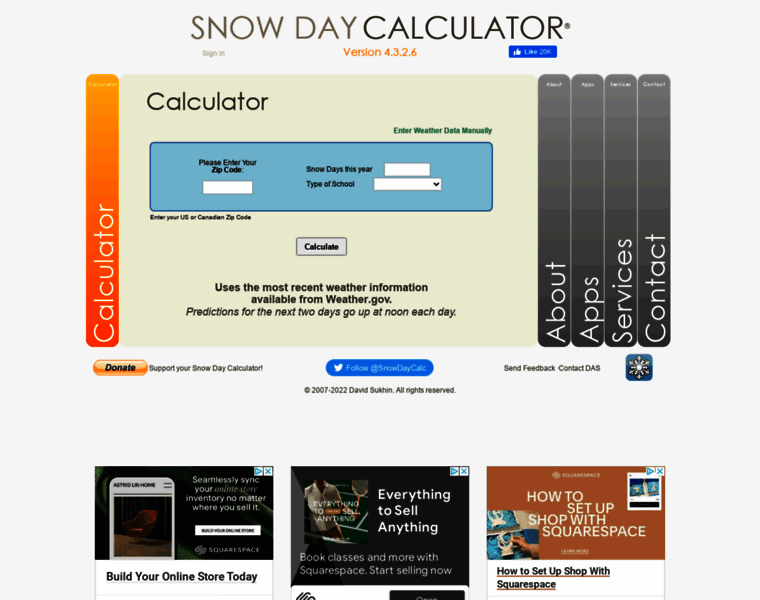 Snowdaycalculator.com thumbnail