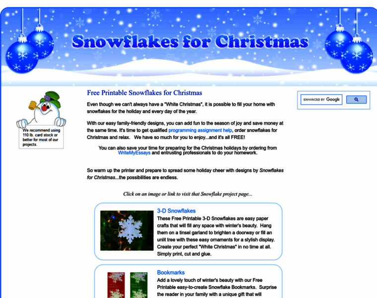 Snowflakesforchristmas.com thumbnail