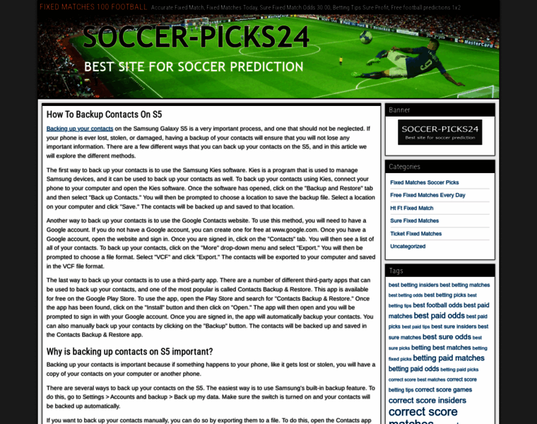 Soccer-picks24.com thumbnail