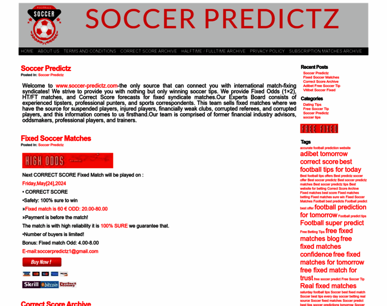 Soccer-predictz.com thumbnail