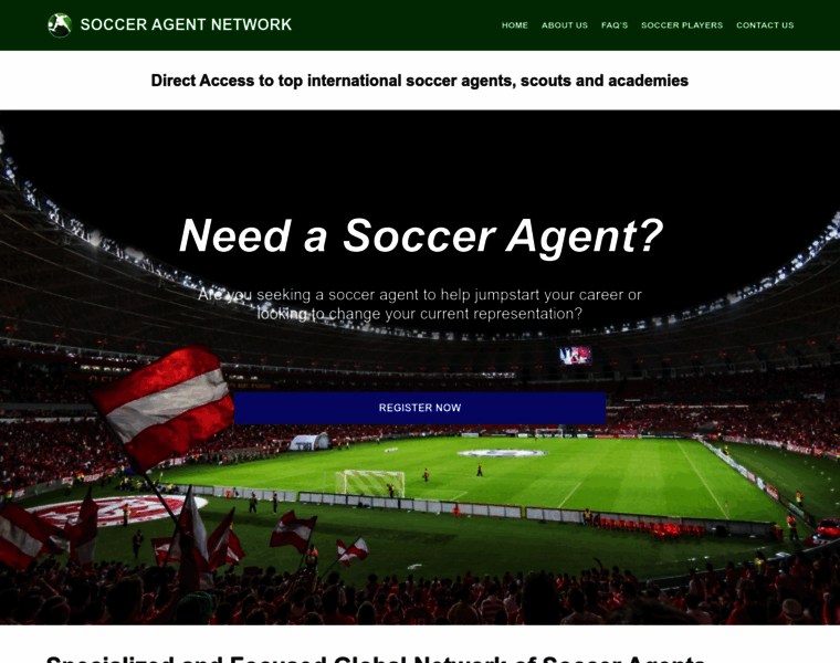 Socceragentnetwork.com thumbnail