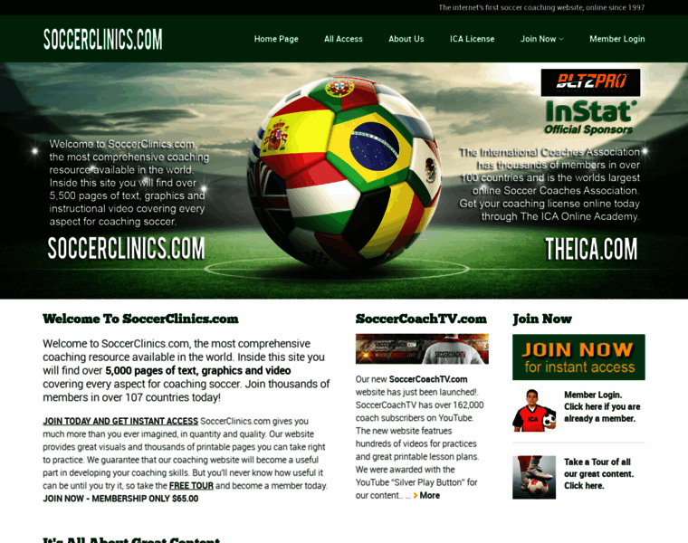 Soccerclinics.com thumbnail