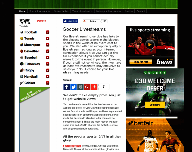 Soccerlivestream.jimdo.com thumbnail