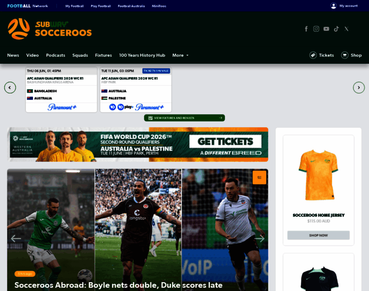 Socceroos.com.au thumbnail