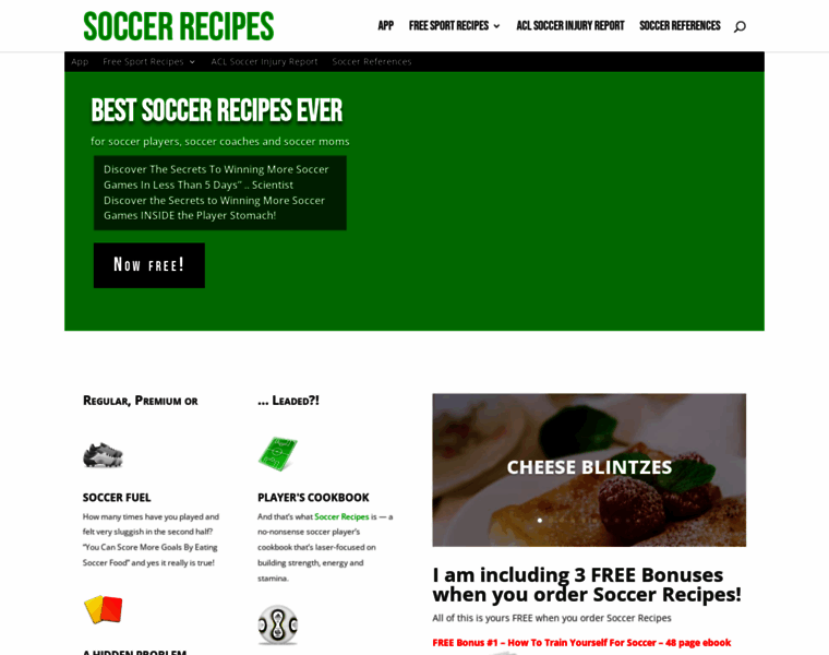 Soccerrecipes.com thumbnail