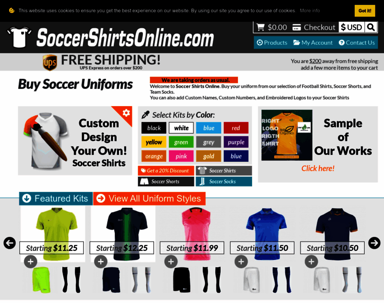 Soccershirtsonline.com thumbnail