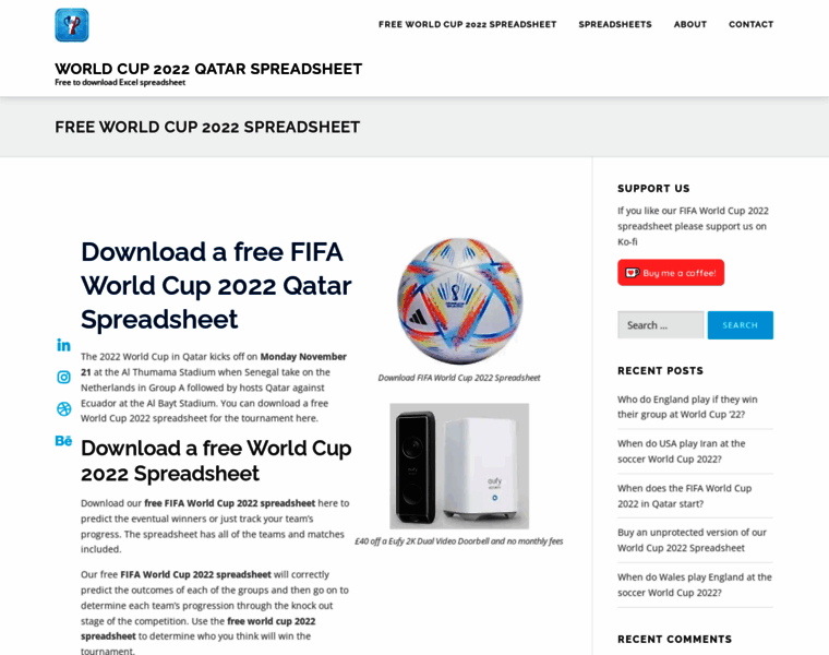 Soccerspreadsheets.co.uk thumbnail